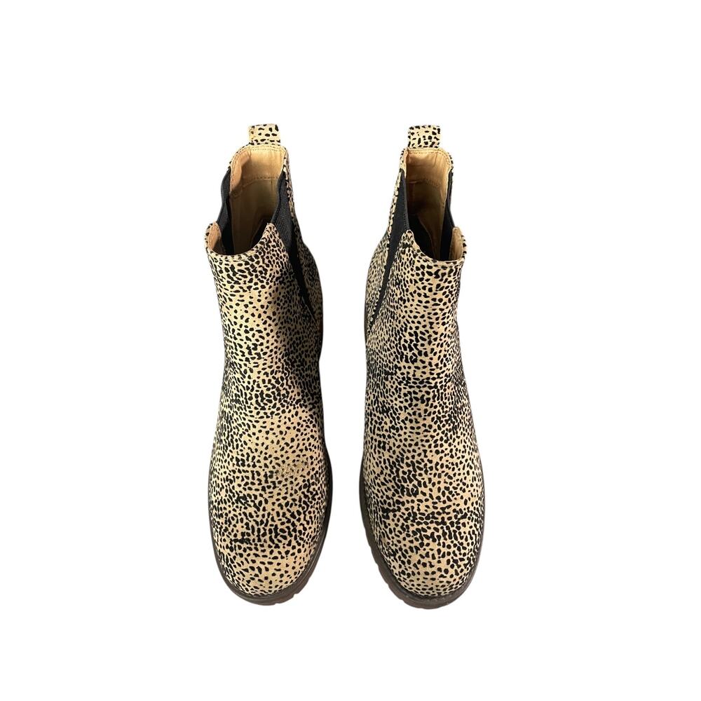 Mia Women’s Cheetah Print Chelsea Chunky Heel Boots Size-8M - Picture 9 of 9